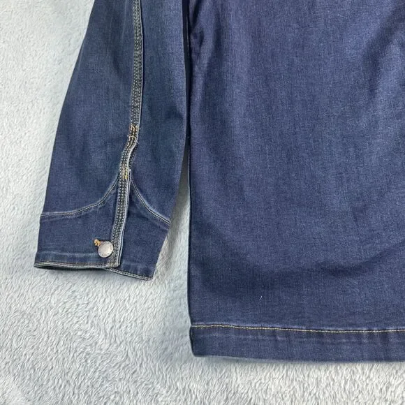 Well Worn Denim Button-Down Jean Barn-Chore Jacket in Dark Wash Size M - Picture 7 of 14